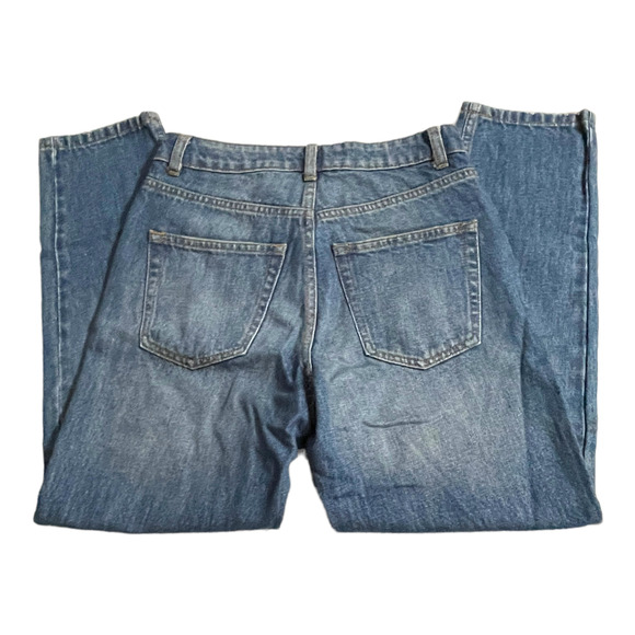 Topshop Womens Jeans Size 26 Mom Tapered High Wasit Denim Blue Jeans Medium Wash - Picture 8 of 8